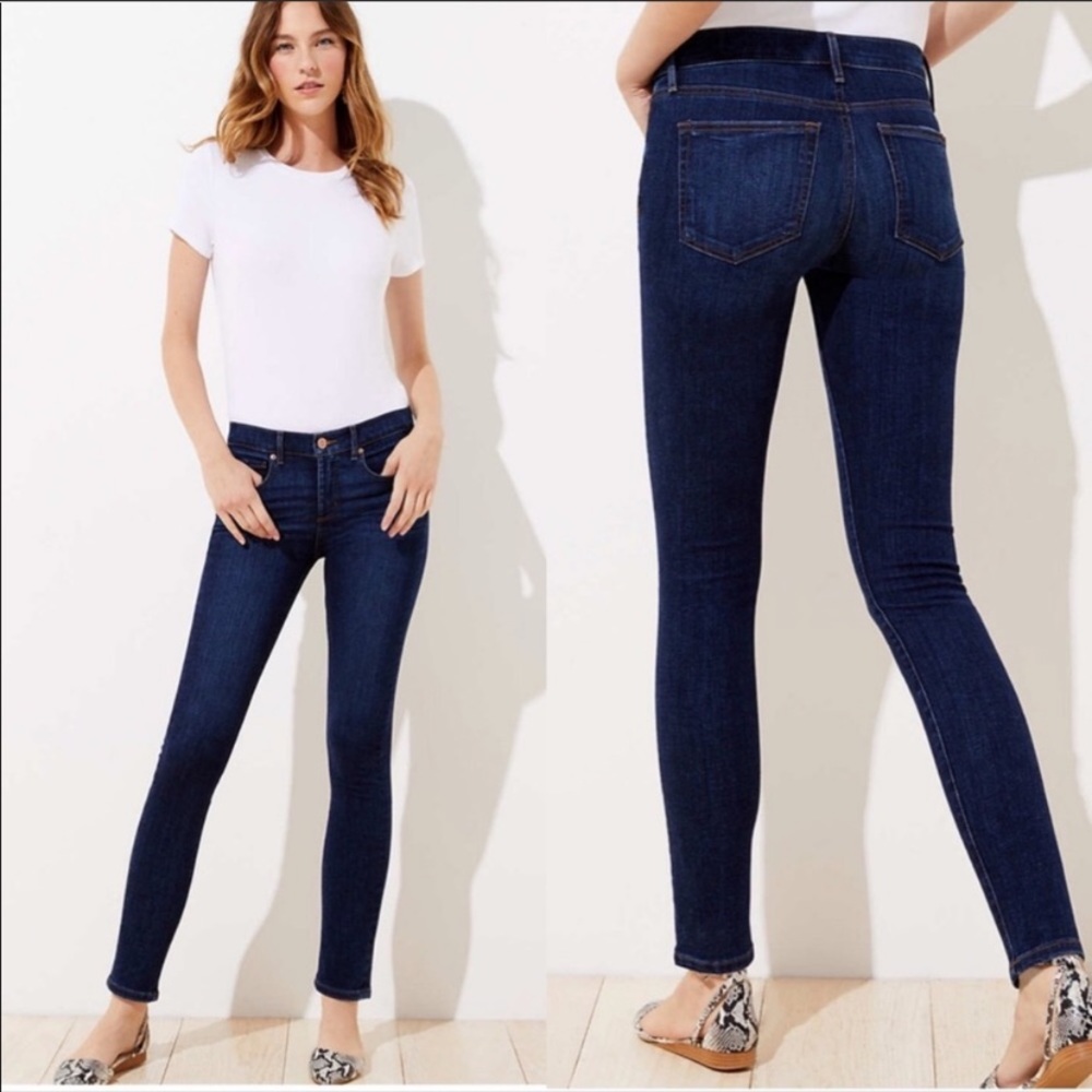 LOFT size 8 modern slim dark wash jeans